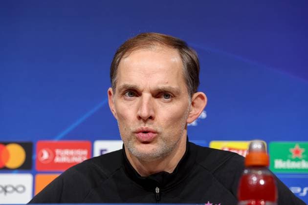 Thomas Tuchel FC Bayern Muenchen, Head coach at the press conference, Lips pursed, International press conference FC Bayern Muenchen, Football, UEFA Champions League, Preliminary round, Matchday 5, Season 23 24, 28 11 2023 , International press conference FC Bayern Muenchen, Football, UEFA Champions League, Preliminary round, Matchday 5, Season 23 24, 28 11 2023 Muenchen Copyright: xEibner-Pressefoto JennixMaulx EP_JML