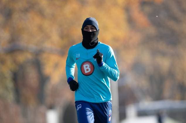 Soccer, Men, Season 2023 24, 2 Bundesliga, Hertha BSC, Training, Jeremy Dudziak Hertha BSC , 28 11 2023, Copyright: xSebastianxRäppold MatthiasxKochx