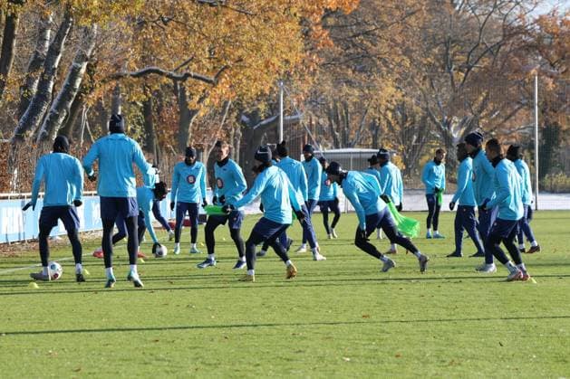 DEU, DFL, 2 FBL Hertha BSC, Training, 28 11 2023, Sportforum, Berlin, DEU, DFL, 2 FBL Hertha BSC, Training, im Bild DFL regulations prohibit any use of Photographs as image sequences and or quasi video Foto Juergen Engler nordphoto GmbH nordphotoxGmbHx xEngler nph00076