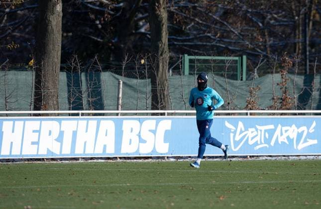 Soccer, Men, Season 2023 24, 2 Bundesliga, Hertha BSC, Training, Jeremy Dudziak Hertha BSC , 28 11 2023, Copyright: xSebastianxRäppold MatthiasxKochx