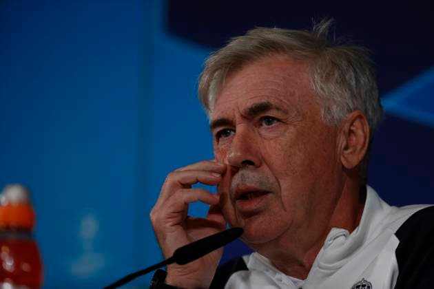 UCL Real Madrid Presser Carlo Ancelotti coch ofReal Madrid during a press conference, PK, Pressekonferenz head UEFA Champions Leagul match against SSC Napoli at Estadio Alfredo Di Stefano in Madrid, Spain. 28 November 2023 madrid Spain  Copyright: xCiroxDexLucax originalFilename:deluca-realmadr231128_npDl5.jpg