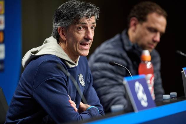 SOCCER - UEFA CL, Sociedad vs RBS SAN SEBASTIAN,SPAIN,28.NOV.23 - SOCCER - UEFA Champions League, group stage, Real Sociedad vs Red Bull Salzburg, preview, press conference, PK, Pressekonferenz Sociedad. Image shows head coach Imanol Alguacil (Sociedad).  GEPAxpictures xDanielxFernandez