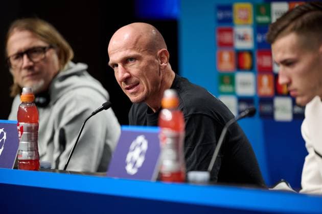 SOCCER - UEFA CL, Sociedad vs RBS SAN SEBASTIAN,SPAIN,28.NOV.23 - SOCCER - UEFA Champions League, group stage, Real Sociedad vs Red Bull Salzburg, preview, press conference, PK, Pressekonferenz RBS. Image shows head coach Gerhard Struber (RBS) .  GEPAxpictures xDanielxFernandez