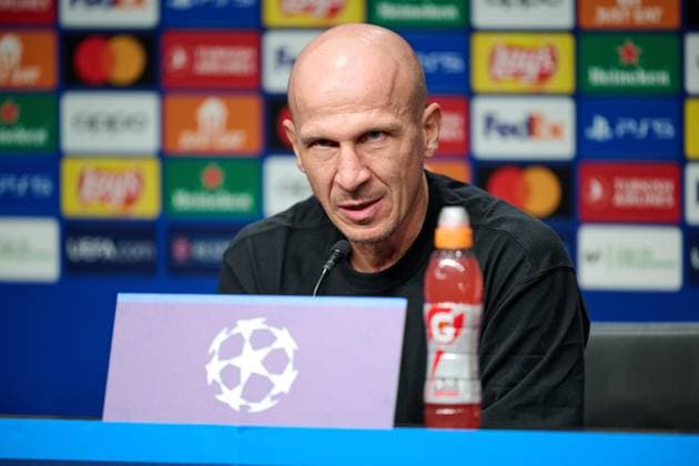 SOCCER - UEFA CL, Sociedad vs RBS SAN SEBASTIAN,SPAIN,28.NOV.23 - SOCCER - UEFA Champions League, group stage, Real Sociedad vs Red Bull Salzburg, preview, press conference, PK, Pressekonferenz RBS. Image shows head coach Gerhard Struber (RBS) .  GEPAxpictures xDanielxFernandez