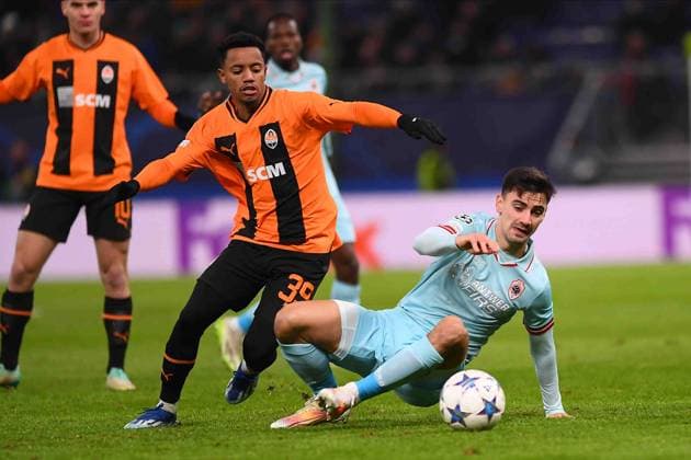 HAMBURG, GERMANY - 28 NOVEMBER, 2023: The UEFA Champions League match between FC Shakhtar Donetsk vs Royal Antwerpen FC at Volksparkstadion  Copyright: xVItaliixKliuievx