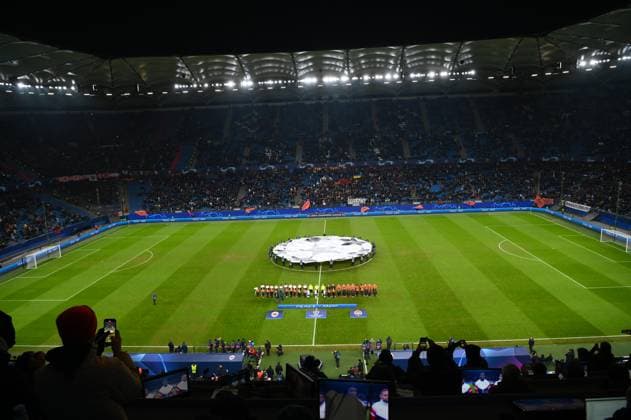 HAMBURG, GERMANY - 28 NOVEMBER, 2023: The UEFA Champions League match between FC Shakhtar Donetsk vs Royal Antwerpen FC at Volksparkstadion  Copyright: xVItaliixKliuievx
