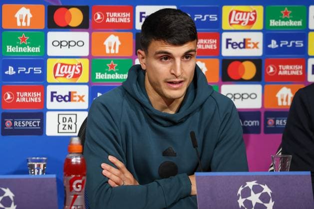 Mohamed Elyounoussi FC Copenhagen, 10 , International Press Conference FC Copenhagen, Football, UEFA Champions League, Preliminary Round, Matchday 5, Season 23 24, 28 11 2023, FC Kobenhavn International Press Conference FC Copenhagen, Football, UEFA Champions League, Preliminary Round, Matchday 5, Season 23 24, 28 11 2023 Muenchen Copyright: xEibner-Pressefoto JennixMaulx EP_JML