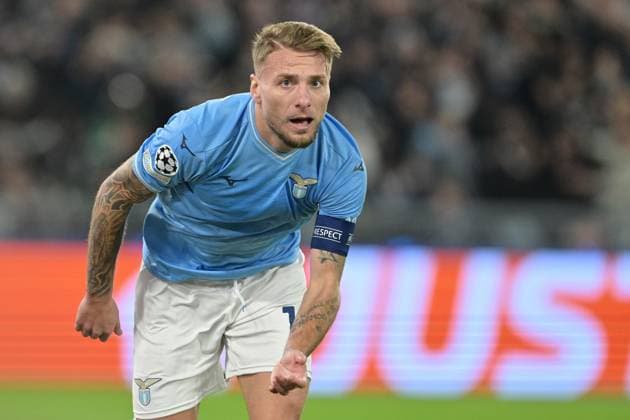 Foto Alfredo Falcone LaPresse 28 Novembre 2023 - Roma, Italia - calcio - Lazio vs Celtic - Uefa Champions League 2023-2024 Girone E - Stadio Olimpico di Roma. Nella foto:esultanza Ciro Immobile (17 SS Lazio) Foto Alfredo Falcone LaPresse November 28, 2023 Rome, Italy - sport, soccer - Lazio vs Celtic - Uefa Champions League 2023-2024 Group E - Olimpic Stadium & xee;n Rome. In the pic: Ciro Immobile (17 SS Lazio) celebrates  Copyright: xAlfredoxFalcone LaPressex