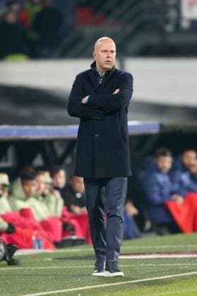ROTTERDAM, 28-11-2023, Stadium de Kuip, UEFA Champions League, 2023 2024, Group stage, Feyenoord - Atletico Madrid, Feyenoord coach trainer Arne Slot during the match Feyenoord - Atletico Madrid Feyenoord - Atletico Madrid  x23322200x Copyright: