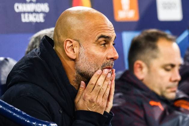 Manchester City FC v RB Leipzig FC Manchester City Manager Pep Guardiola prepares for kick off during the Manchester City FC v RB Leipzig FC UEFA Champions League Round 1 Group G match at Etihad Stadium, Manchester, England, United Kingdom on 28 November 2023 Editorial Use Only Copyright: xIMAGO EveryxSecondxMediax ESM-0860-0019
