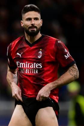 AC Milan v Borussia Dortmund - UEFA Champions League Olivier Giroud of AC Milan looks dejected after missing a penalty kick during the Serie A football match between AC Milan and Borussia Dortmund. Milan Italy Copyright: xNicolòxCampox