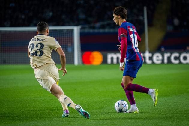 November 28, 2023, BARCELONA, BARCELONA, SPAIN: Joao Felix of FC Barcelona, Barca in action during the UEFA Champions League, Group H, football match played between FC Barcelona and FC Porto at Olympic de Montjuic stadium on November 28, 2023, in Barcelona, Spain. BARCELONA SPAIN - ZUMAa181 20231128_zaa_a181_085 Copyright: xMarcxGrauperaxAlomax