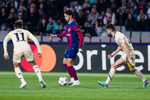 November 28, 2023, Barcelona, Barcelona, Spain: Joao Felix of FC Barcelona, Barca in action during the UEFA Champions League, Group H match played between FC Barcelona and FC Porto at Olimpic de Montjuic stadium on November 28, 2023 in Barcelona, Spain. Barcelona Spain - ZUMAa181 20231128_zaa_a181_096 Copyright: xJavierxBorregox