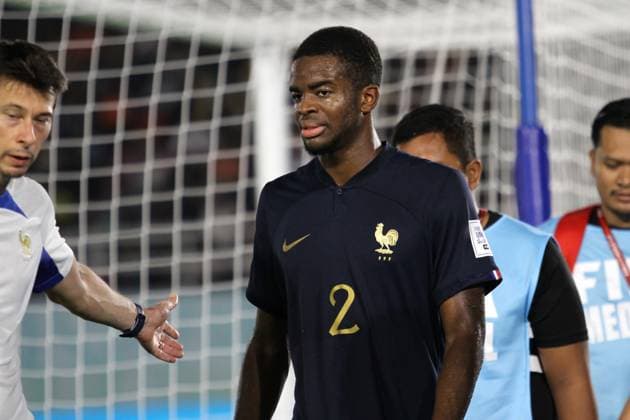 November 28, 2023, Surakarta, Central Java, Indonesia: YVANN TITI of France walked off the field during FIFA U-17 World Cup Semi Final match between France and Mali at Manahan Stadium. Surakarta Indonesia - ZUMAb228 0368598080st Copyright: xAnggaxBudhiyantox