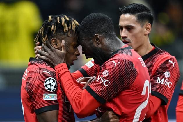 Db Milano 28 11 2023 - Champions League Milan-Borussia Dortmund foto Daniele Buffa Image nella foto: esultanza gol Samuel Chukwueze 