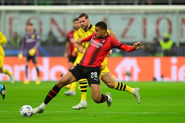 Italy, Milan, 28 11 2023, San Siro Stadium, AC Milan Borussia Dortmund UEFA Champions League 2023 2024 Group F, Malick Thiaw of AC Milan in action Milan San Siro Stadium Lombardy Italy  eu-images-560