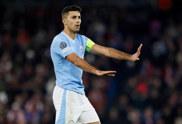 Manchester City v RB Leipzig: Group G - UEFA Champions League 2023 24 Rodri of Manchester City in action during the UEFA Champions League match between Manchester City and Rb Leipzig at Etihad Stadium on November 28, 2023 in Manchester, United Kingdom. Manchester Etihad Stadium England United Kingdom Copyright: xRichardxSellers Sportsphoto APLx 13961999