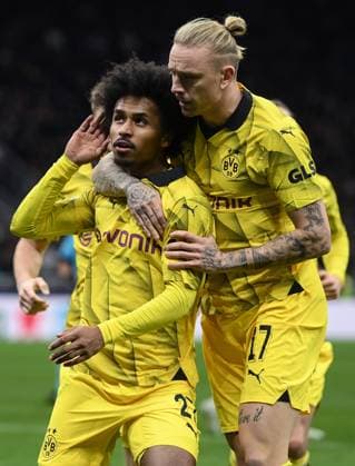 Db Milano 28 11 2023 - Champions League Milan-Borussia Dortmund foto Daniele Buffa Image nella foto: esultanza gol Donyell Malen 