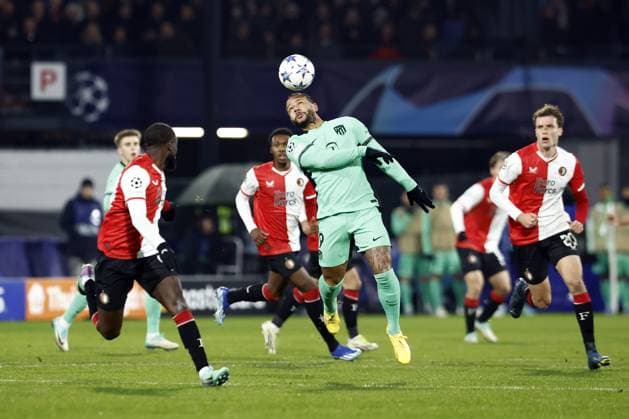 ROTTERDAM - Memphis Depay of Atletico Madrid during the UEFA Champions League group E match between Feyenoord and Atletico Madrid at Feyenoord Stadion de Kuip on November 28, 2023 in Rotterdam, Netherlands. ANP SEM VAN DER WAL UEFA Champions League 2023 24 2023 2024 xVIxANPxSportx xxANPxIVx 484977483 originalFilename: 484977483.jpg