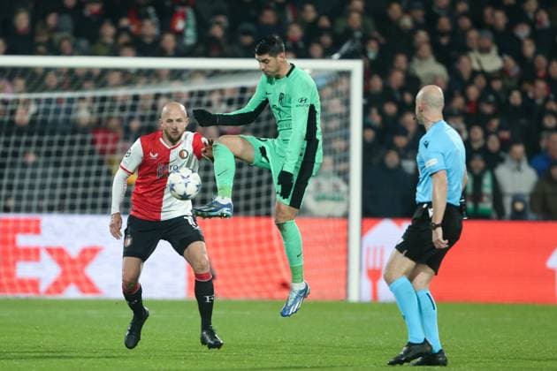 ROTTERDAM, 28-11-2023, Stadium de Kuip, UEFA Champions League, 2023 2024, Group stage, Feyenoord - Atletico Madrid, Atletico Madrid player Alvaro Morata during the match Feyenoord - Atletico Madrid Feyenoord - Atletico Madrid  x23324423x Copyright: