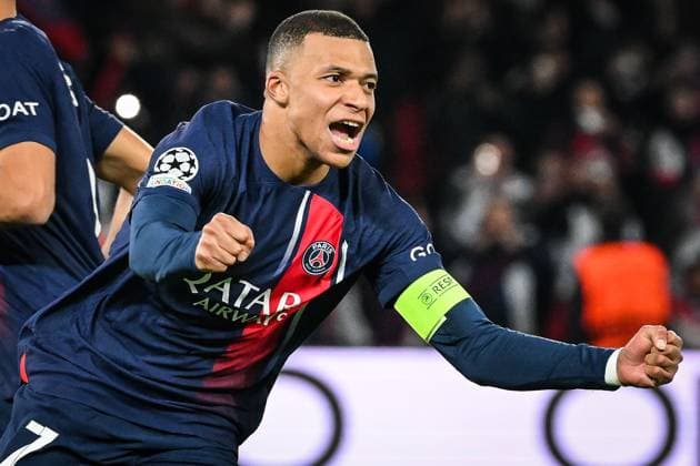 Sport Themen der Woche KW48 Sport Bilder des Tages November 28, 2023, Paris, France, France: Kylian MBAPPE of PSG celebrates his goal during the UEFA Champions League group F match between Paris Saint-Germain and Newcastle United FC at Parc des Princes Stadium on November 28, 2023 in Paris, France. Paris France - ZUMAm308 20231128_zsp_m308_005 Copyright: xMatthieuxMirvillex