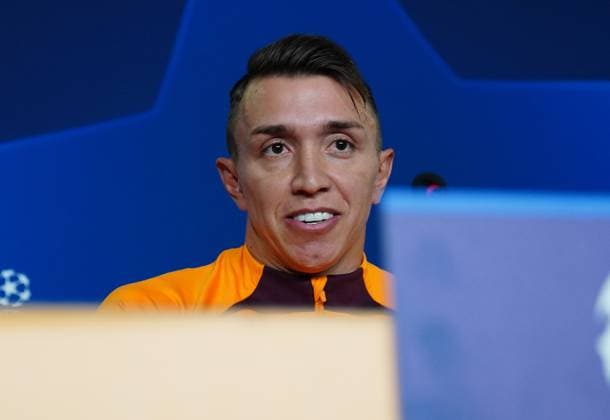 Goalkeeper Fernando Muslera of Galatasaray during the press conference, PK, Pressekonferenz the day before the UEFA Champions League match between Galatasaray and Manchester United, ManU on November 29 , 2023 at Rams park Stadium on November 28, 2023 in Istanbul, Turkey. ( Photo by Seskimphoto ) 