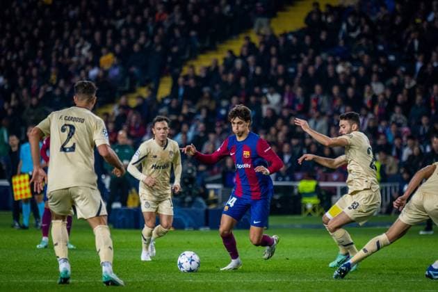 November 28, 2023, BARCELONA, BARCELONA, SPAIN: Joao Felix of FC Barcelona, Barca in action during the UEFA Champions League, Group H, football match played between FC Barcelona and FC Porto at Olympic de Montjuic stadium on November 28, 2023, in Barcelona, Spain. BARCELONA SPAIN - ZUMAa181 20231128_zaa_a181_137 Copyright: xMarcxGrauperaxAlomax