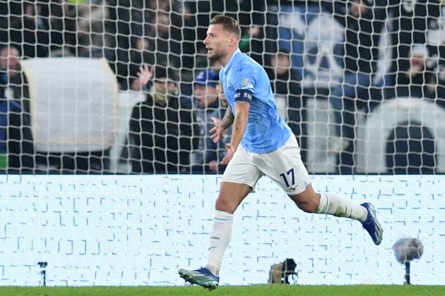 Ciro Immobile of SS Lazio celebrates scoring his goal during the Champions League match between Lazio v Celtic at Olympic stadium, Italy, November 28th, 2023. Photographer01  Copyright: xFotografo01x xipa-agency.netx xFotografo01x IPA_41920944 IPA_Agency_IPA41920944