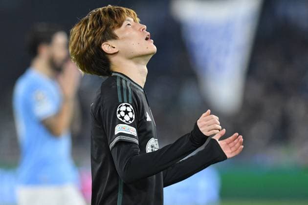 Soccer, Champions League match , Lazio v Celtic Kyogo Furuhashi of Celtic during the Champions League match between Lazio v Celtic at Olympic stadium, Italy, November 28th, 2023. Photographer01 Rome ITALY Lazio  Copyright: xIPAxSport ABACAx