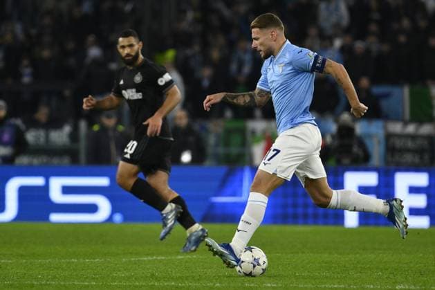 Ciro Immobile of S.S. Lazio during the 5th day of the UEFA Champions League Group E between S.S. Lazio - Celtic F.C. on 28 November 2023 at the Olympic Stadium in Rome, Italy.  Copyright: xDomenicoxCippitelli IPAxSportx x xx IPA_41921064 IPA_Agency_IPA41921064