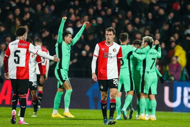 ROTTERDAM, 28-11-2023, Stadium de Kuip, UEFA Champions League, 2023 2024, Group stage, Feyenoord - Atletico Madrid, Feyenoord player Mats Wieffer after the match Feyenoord - Atletico Madrid  x23326023x Copyright:
