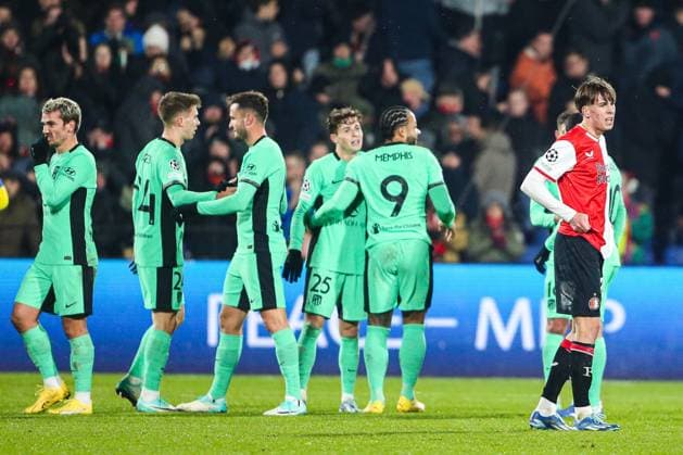 ROTTERDAM, 28-11-2023, Stadium de Kuip, UEFA Champions League, 2023 2024, Group stage, Feyenoord - Atletico Madrid, Feyenoord player Leo Sauer after the match Feyenoord - Atletico Madrid  x23326027x Copyright: