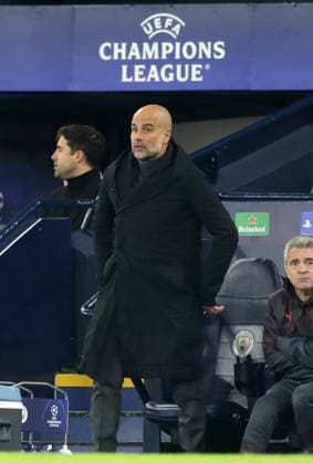 28th November 2023; Etihad Stadium, Manchester, England; Champions League Football, Group Stage, Manchester City versus RB Leipzig; Manchester City manager Pep Guardiola follows the action from the touchline  ActionPlus12580987 DavidxBlunsden