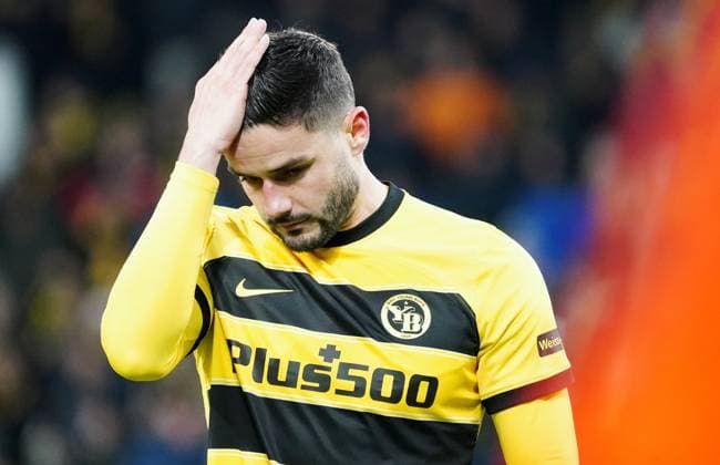 Photo Manuel Geisser 28 11 2023 Football Men UEFA Champions League Season 2023 2024 BSC Young Boys Bern Red Star Belgrade Picture Loris Benito BSC Young Boys Action Single Image