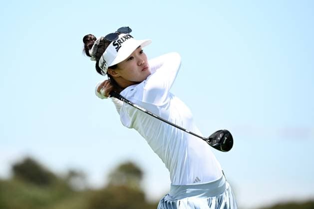 GOLF AUSTRALIAN OPEN, Grace Kim of Australia plays a shot from the tee during the Pro-Am ahead of the Australian Open 2023 at the Australian Golf Club in Sydney, Wednesday, November 29, 2023. ( NO ARCHIVING, EDITORIAL USE ONLY, NO USE IN BOOKS WITHOUT CONSENT SYDNEY NEW SOUTH WALES AUSTRALIA  Copyright: xDANxHIMBRECHTSx 20231129001871287071