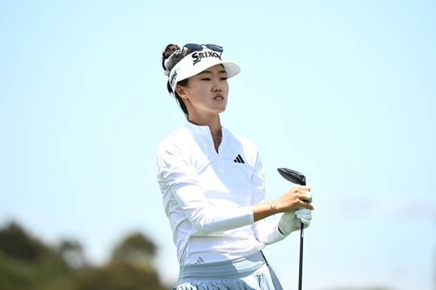 GOLF AUSTRALIAN OPEN, Grace Kim of Australia plays a shot from the tee during the Pro-Am ahead of the Australian Open 2023 at the Lakes Golf Club in Sydney, Wednesday, November 29, 2023. ( NO ARCHIVING, EDITORIAL USE ONLY, NO USE IN BOOKS WITHOUT CONSENT SYDNEY NEW SOUTH WALES AUSTRALIA  Copyright: xDANxHIMBRECHTSx 20231129001871292451