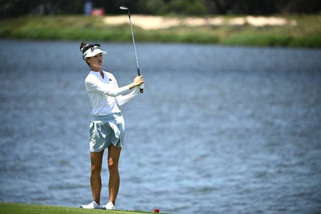 GOLF AUSTRALIAN OPEN, Grace Kim of Australia plays a shot from the fairway during the Pro-Am ahead of the Australian Open 2023 at the Lakes Golf Club in Sydney, Wednesday, November 29, 2023. ( NO ARCHIVING, EDITORIAL USE ONLY, NO USE IN BOOKS WITHOUT CONSENT SYDNEY NEW SOUTH WALES AUSTRALIA  Copyright: xDANxHIMBRECHTSx 20231129001871301087