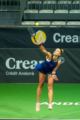 Andorra Open 2023 - Day 2 Ekaterina Makarova of Russia is in action against Dayana Yastremska of Ukraine during the Round of 32 of the Creand Andorra Open Women s Tennis Association WTA, Tennis Damen 2023 tennis tournament at the Poliesportiu d Andorra in Andorra La Vella, Andorra, on November 28, 2023. Andorra la Vella Andorra  Copyright: xMartinxSilvaxCosentinox originalFilename:silvacosentino-andorral231128_npQrO.jpg