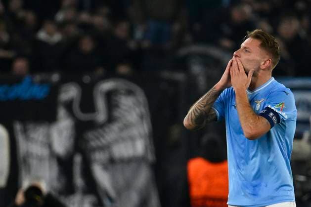 SS Lazio v Celtic FC: Group E - UEFA Champions League 2023 24 Ciro Immobile of S.S. Lazio is celebrating after scoring to make it 2-0 during the 5th day of the UEFA Champions League Group E match between S.S. Lazio and Celtic F.C. in Rome, Italy, on November 28, 2023, at the Olympic Stadium. Rome Italy Italy  Copyright: xDomenicoxCippitellix originalFilename:cippitelli-sslaziov231128_np853.jpg
