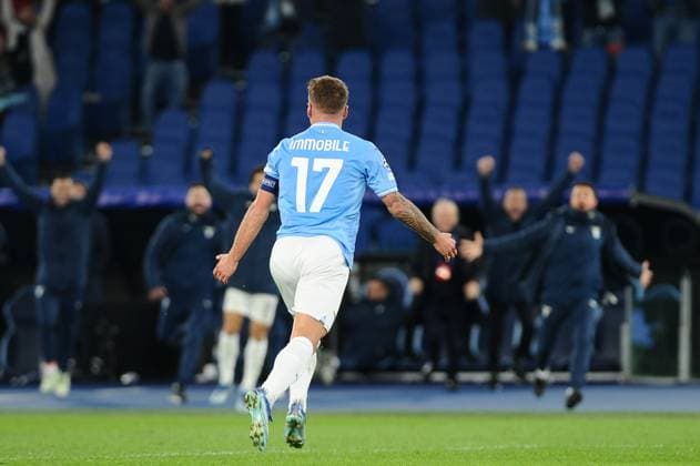 IPP20231128 Football - soccer: UEFA Champions League 2023 2024, S.S. Lazio - Celtic F.C., esulta Ciro Immobile. (Verwendung nur in Deutschland - GERMANY ONLY) *** IPP20231128 Football soccer UEFA Champions League 2023 2024, S S Lazio Celtic F C , esulta Ciro Immobile Use only in Germany GERMANY ONLY 