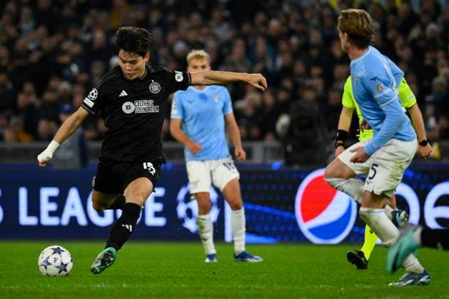 SS Lazio v Celtic FC: Group E - UEFA Champions League 2023 24 Hyeongyu Oh of Celtic F.C. is playing on the fifth day of the UEFA Champions League Group E match between S.S. Lazio and Celtic F.C. at the Olympic Stadium in Rome, Italy, on November 28, 2023. Rome Italy Italy  Copyright: xDomenicoxCippitellix originalFilename:cippitelli-sslaziov231128_np48o.jpg