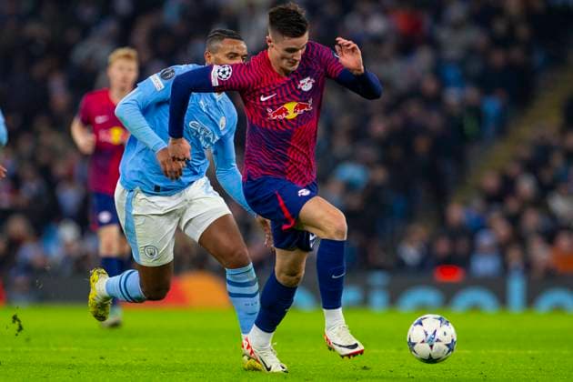 Manchester City v RB Leipzig: Group G - UEFA Champions League 2023 24 Xavi Simons 20 of RB Leipzig is in action during the UEFA Champions League, Group G match between Manchester City and RB Leipzig at the Etihad Stadium in Manchester, on November 28, 2023. Manchester Manchester United, ManU Kingdom  Copyright: xMIxNewsx originalFilename:fletcher-manchest231128_npQJu.jpg