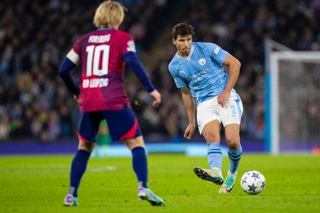 Manchester City v RB Leipzig: Group G - UEFA Champions League 2023 24 Ruben Dias 3 of Manchester City is in action during the UEFA Champions League, Group G match between Manchester City and RB Leipzig at the Etihad Stadium in Manchester, on November 28, 2023. Manchester Manchester United, ManU Kingdom  Copyright: xMIxNewsx originalFilename:fletcher-manchest231128_npxeB.jpg