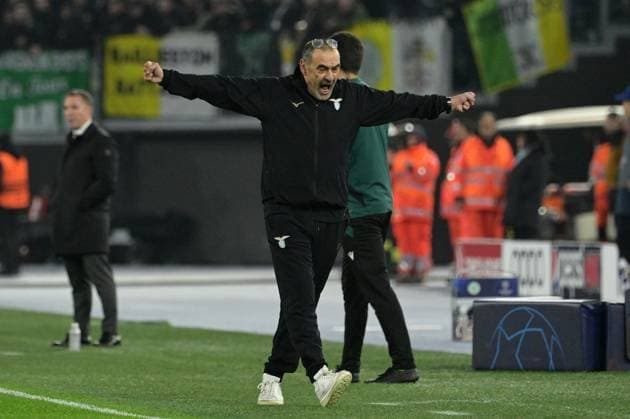 UEFA Champions League football match - SS Lazio vs Celtic FC Maurizio Sarri coach (SS Lazio); during the UEFA Champions League 2023-2024 football match between SS Lazio and Celtic FC at the Olympic Stadium in Rome on November 28, 2023. Rome Italy  Copyright: xIPAxSport ABACAx