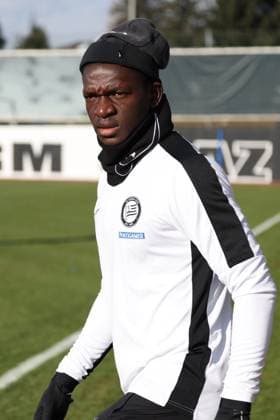 SOCCER - UEFA EL, Sturm vs Czestochowa GRAZ,AUSTRIA,29.NOV.23 - SOCCER - UEFA, group stage, SK Sturm Graz vs Rakow Czestochowa, preview, training Sturm. Image shows Amadou Dante (Sturm).  GEPAxpictures xChrisxBauer