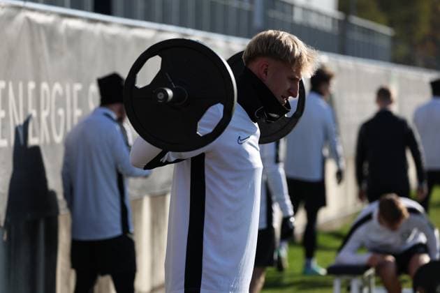 SOCCER - UEFA EL, Sturm vs Czestochowa GRAZ,AUSTRIA,29.NOV.23 - SOCCER - UEFA, group stage, SK Sturm Graz vs Rakow Czestochowa, preview, training Sturm. Image shows Samuel Stueckler (Sturm).  GEPAxpictures xChrisxBauer