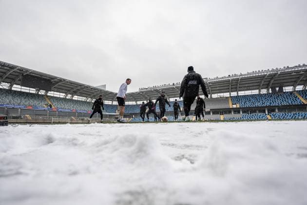 231129 Even Hovland during a training session with Häcken on November 29, 2023 in Gothenburg Photo Mathias Bergeld BILDBYRAN code MB MB0784 fotboll football soccer fotball uefa europa league träning practice training häcken bbeng  Copyright: MATHIASxBERGELD BB231129MB038