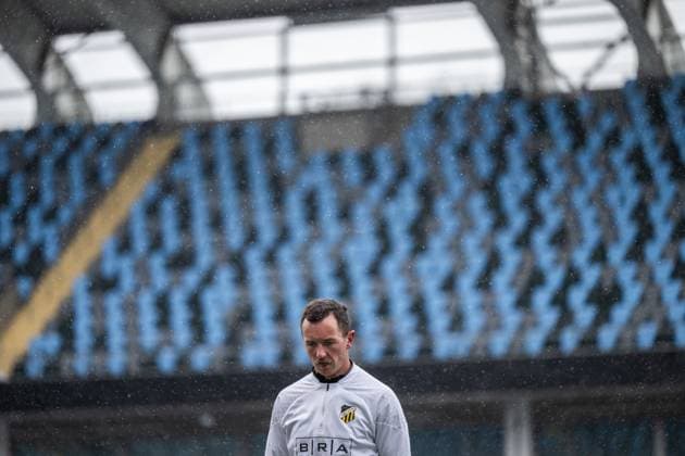 231129 Even Hovland during a training session with Häcken on November 29, 2023 in Gothenburg Photo Mathias Bergeld BILDBYRAN code MB MB0784 fotboll football soccer fotball uefa europa league träning practice training häcken bbeng  Copyright: MATHIASxBERGELD BB231129MB039