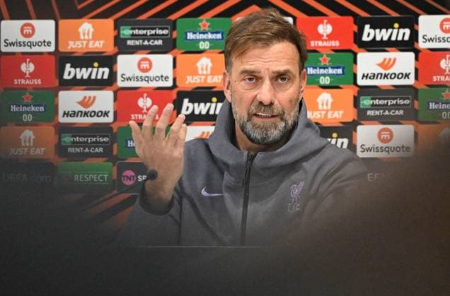 SOCCER - UEFA EL, Liverpool vs LASK LIVERPOOL,ENGLAND,29.NOV.23 - SOCCER - UEFA Europa League, group stage, Liverpool FC vs Linzer ASK, preview, press conference, PK, Pressekonferenz Liverpool. Image shows head coach Juergen Klopp (Liverpool).  GEPAxpictures xAvnixRetkoceri