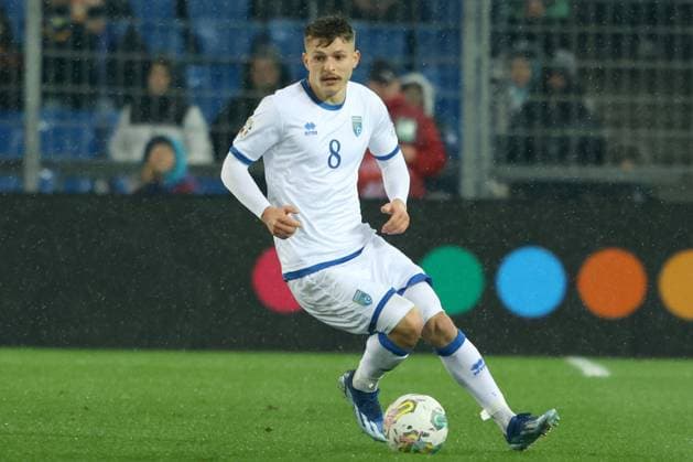 FLORENT MUSLIJA, Kosovo, Qualificazioni europee, Euro Qualyfing, Euro 2024, Swiss vs Kosovo 1-1, 18-11-2023, Azione, Action, Single shot QUALIFICAZIONI EUROPEE 2023-24 EURO 2024 SVIZZERA-KOSOVO 1-1